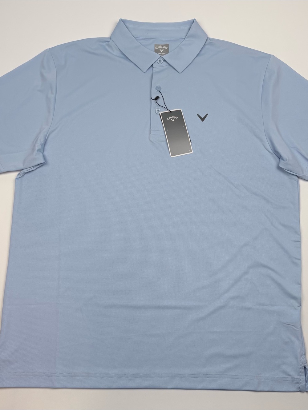 Callaway Mens XL Micro Hex Golf Polo Shirt Open Air Blue CGKSF0B6 - Picture 4 of 10